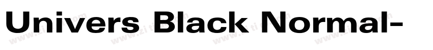 Univers Black Normal字体转换